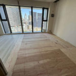 マンション　１日置床工事　フリーフロアCP（東京都中央区）