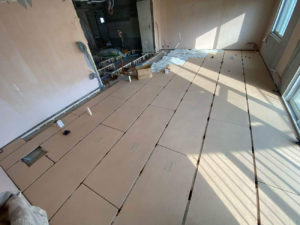 マンション　置床工事　乾式二重床（東京都港区）