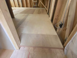 オフィス　置床工事　乾式二重床（東京都目黒区）