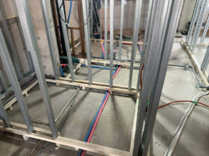 マンション　１日置床工事　乾式二重床（横浜市西区）