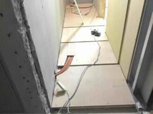 マンション　置床工事　乾式二重床（東京都港区）