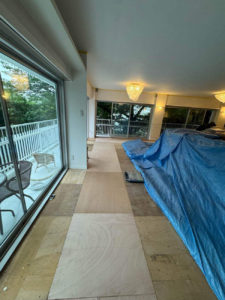 マンション　置床工事　乾式二重床（東京都港区）