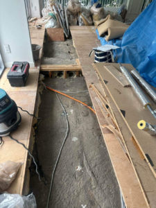 マンション　置床工事　乾式二重床（東京都港区）