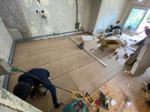 戸建て住宅　置床工事　乾式二重床（横浜市青葉区）