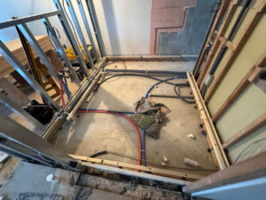 マンション　置床工事　パーチクルボード（東京都北区）