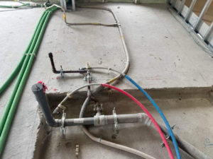 マンション　置床工事　乾式二重床（東京都中央区）