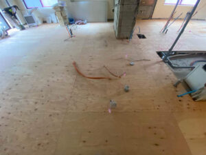 マンション　置床工事　乾式二重床（東京都港区）