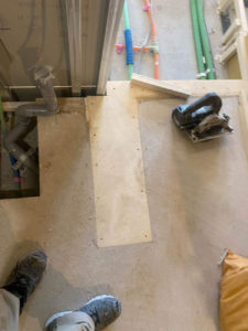 マンション　置床工事　乾式二重床（東京都品川区）