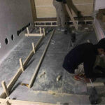 店舗　夜間工事 置床工事　乾式二重床（東京都目黒区）