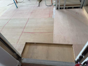 マンション新築　置床工事　乾式二重床（東京都大田区）