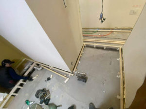 マンション　置床工事　乾式二重床（東京都品川区）