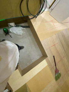 クリニック　置床工事　乾式二重床（東京都文京区）