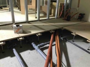 クリニック　新装工事　乾式二重床（東京都豊島区）