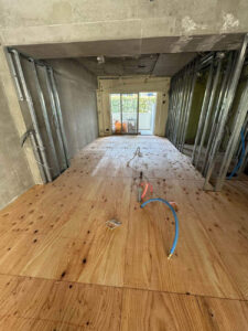 マンション　１日置床工事　乾式二重床（川崎市中原区）