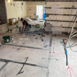 マンション　置床工事　乾式二重床（東京都港区）