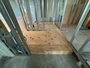 マンション　１日置床工事　乾式二重床（川崎市中原区）