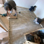 マンション　置床工事　乾式二重床（神奈川県座間市）