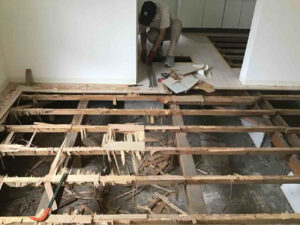 アパート　置床工事　乾式二重床（東京都江戸川区）