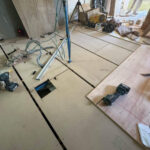マンション　置床工事　乾式二重床（東京都渋谷区）