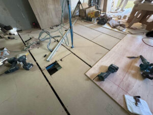 マンション　置床工事　乾式二重床（東京都渋谷区）