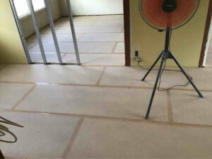 マンション　置床工事　乾式二重床（東京都板橋区）