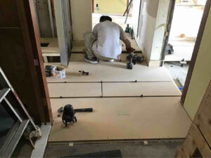 マンション　置床工事　乾式二重床（東京都板橋区）