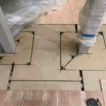 店舗夜間工事　置床工事　乾式二重床（神奈川県小田原市）