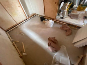 マンション　置床工事　乾式二重床（神奈川県平塚市）