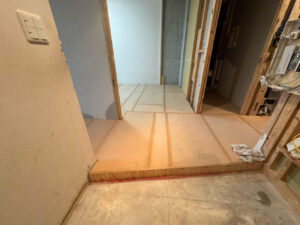 マンション　置床工事　乾式二重床（横浜市保土ヶ谷区）
