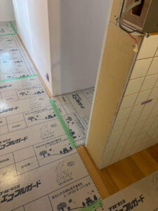 マンション　置床工事　乾式二重床（神奈川県藤沢市）