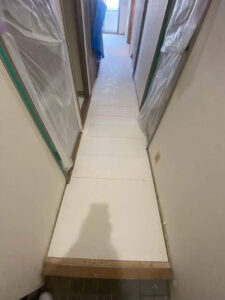 マンション　置床工事　乾式二重床（神奈川県平塚市）