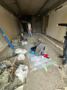 マンション　置床工事　乾式二重床（東京都渋谷区）