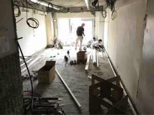 マンション　置床工事　乾式二重床（東京都渋谷区）