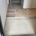 マンション　置床工事　針葉樹構造用合板（東京都墨田区）