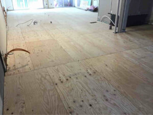 マンション　置床工事　乾式二重床（神奈川県鎌倉市）