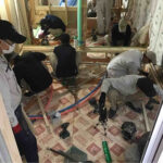 マンション　置床工事　乾式二重床（神奈川県茅ケ崎市）