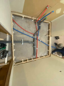 マンション　置床工事　乾式二重床（東京都杉並区）