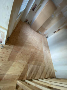 マンション　置床工事　乾式二重床（東京都目黒区）