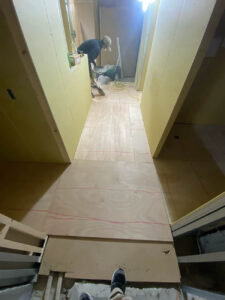 マンション　置床工事　乾式二重床（東京都渋谷区）