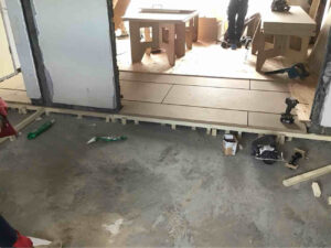 マンション　置床工事　乾式二重床（東京都町田市）