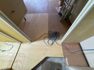 マンション　置床工事　乾式二重床（東京都渋谷区）