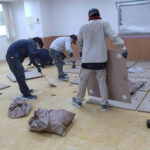 店舗 置床工事 エアロビクスフロア（東京都中央区）