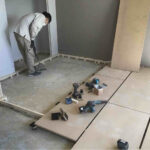 マンション　置床工事　乾式二重床（東京都大田区）