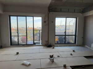 マンション　置床工事　乾式二重床（川崎市中原区）