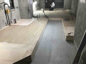 クリニック　１日置床工事　乾式二重床（神奈川県藤沢市）