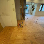 マンション　１日置床工事　乾式二重床（東京都中央区）