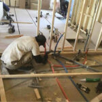 マンション 1日置床工事 乾式二重床(神奈川県海老名市)