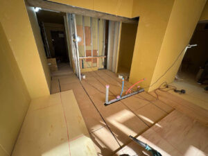 マンション　１日置床工事　乾式二重床（東京都千代田区）