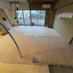 マンション　置床工事　乾式二重床（東京都港区南麻布）