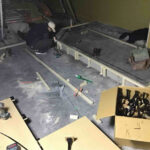 店舗　置床工事　乾式二重床（千葉県千葉市）